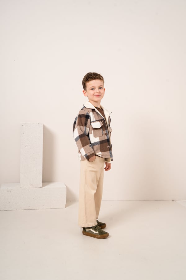 Erkek Bebek & Çocuk Oduncu Polar Ceket Sweat ve Pantolon 3'lü Takım