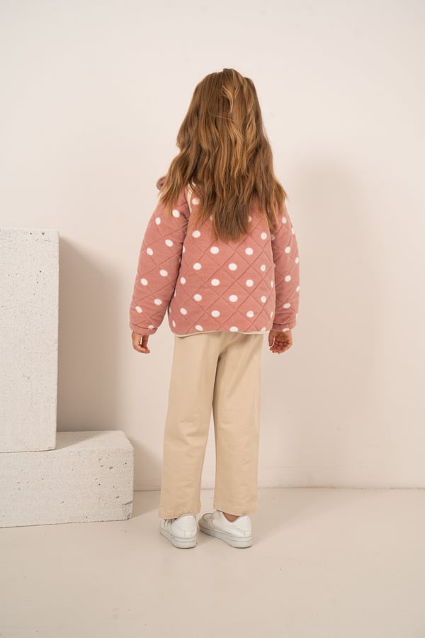 Kız Bebek & Çocuk Polar Montlu Sweat Pantolon 3'lü Takım