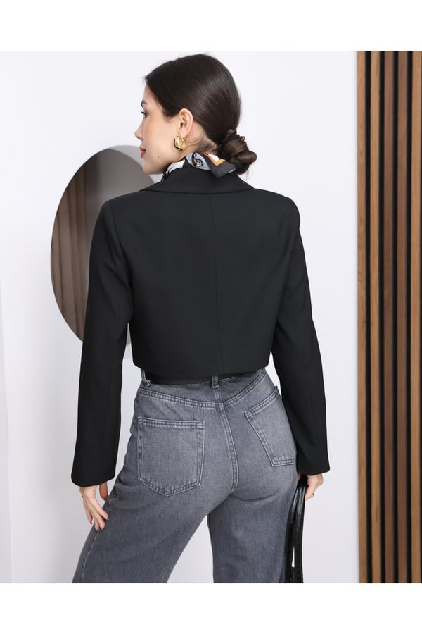Kadın Crop Blazer Ceket