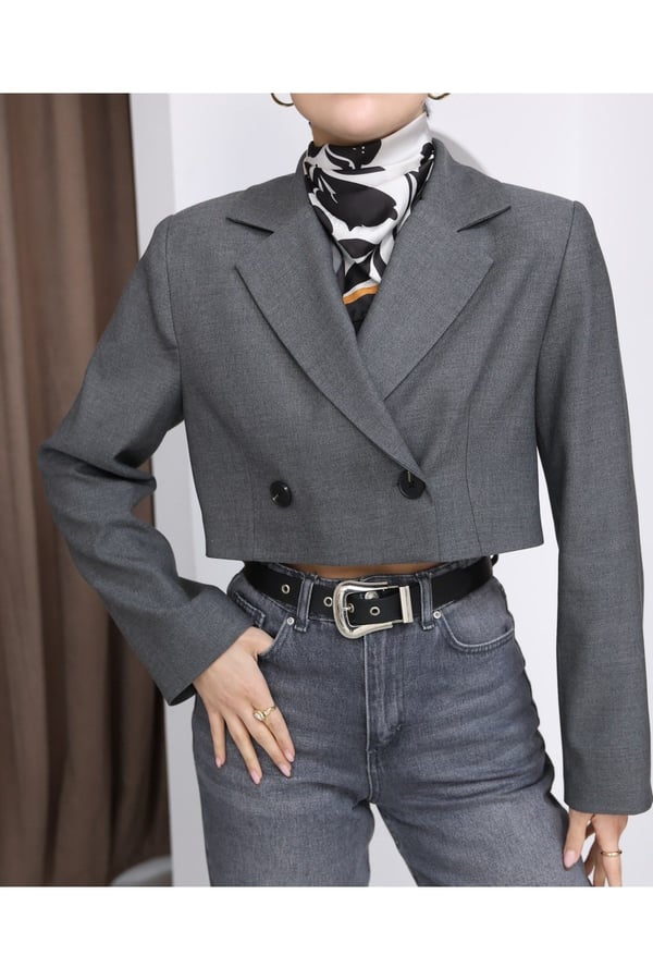 Kadın Crop Blazer Ceket
