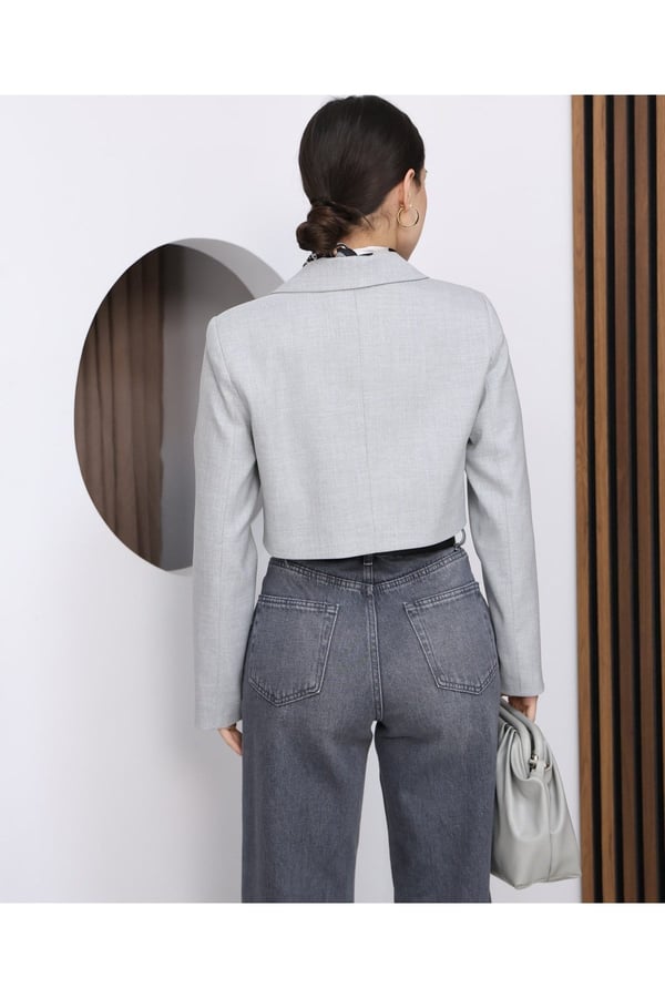 Kadın Crop Blazer Ceket