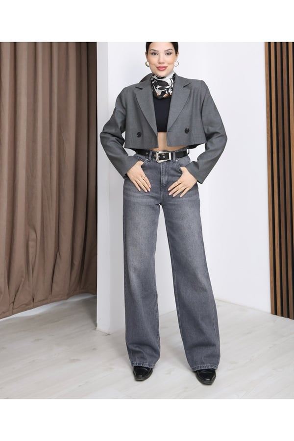 Kadın Crop Blazer Ceket