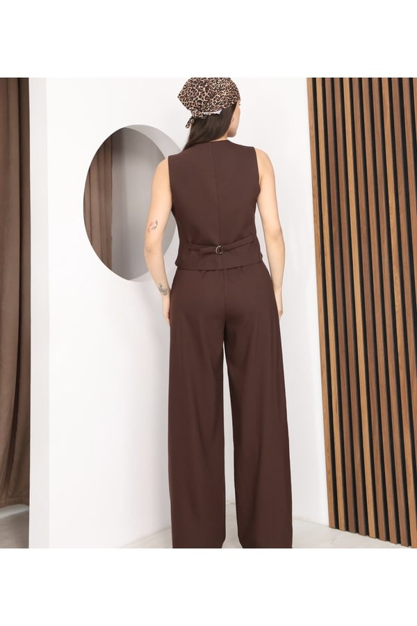 Kadın Klasik Yelek ve Pantolon 2'li Takım