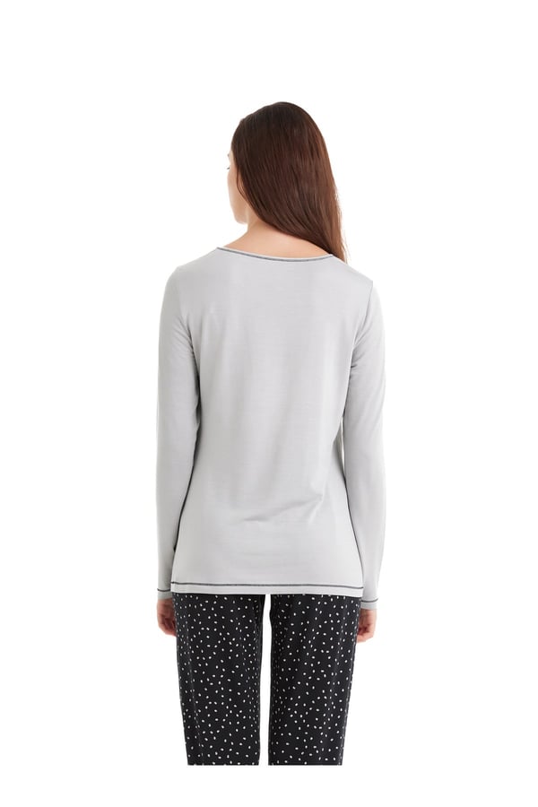 Kadın Pijama Takımı 51610 - Gri
