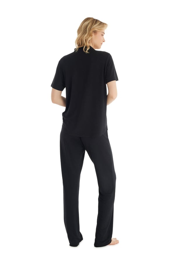 Kadın Pijama Takımı 51803 - Siyah