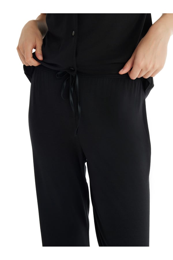Kadın Pijama Takımı 51803 - Siyah