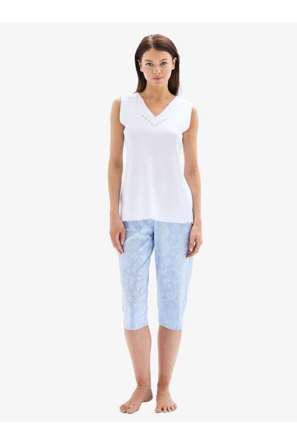 Kadın Pijama Takımı 52029 - Beyaz