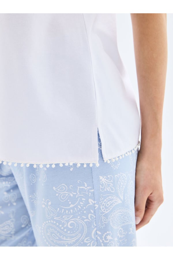 Kadın Pijama Takımı 52029 - Beyaz