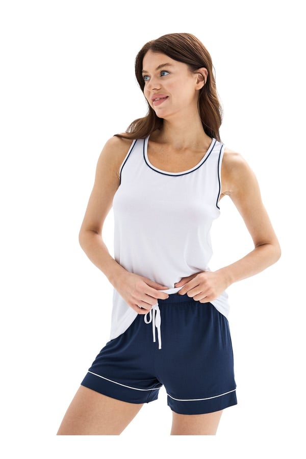 Kadın Pijama Takımı 52074 - Beyaz