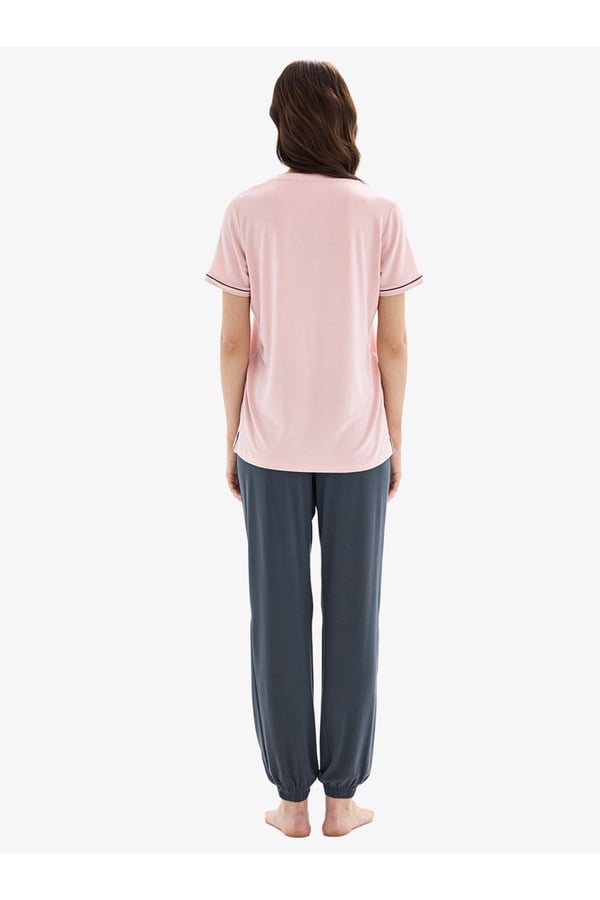 Kadın Pijama Takımı 52090 - Pembe