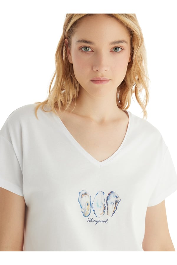 Kadın Pijama Takımı 60543 - Beyaz