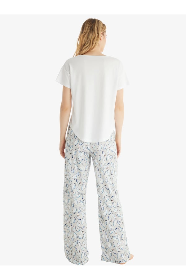 Kadın Pijama Takımı 60543 - Beyaz