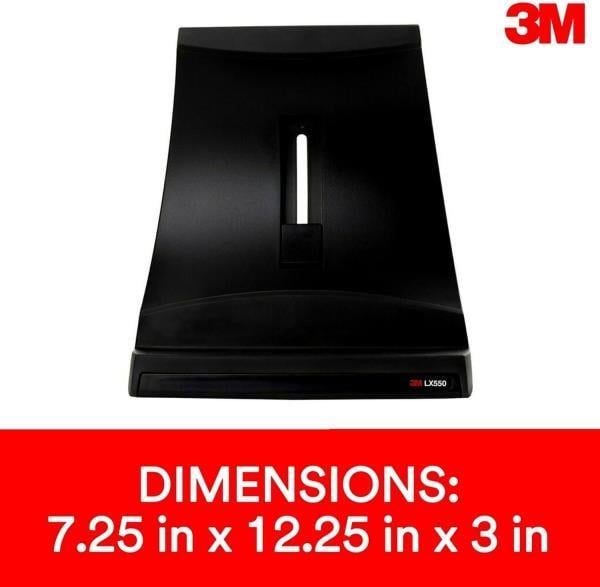 3M LX550 Ayarlanabilir Ergonomik Laptop Desteği – Kablo Düzenleyicili, Kaymaz Tabanlı Notebook Standı