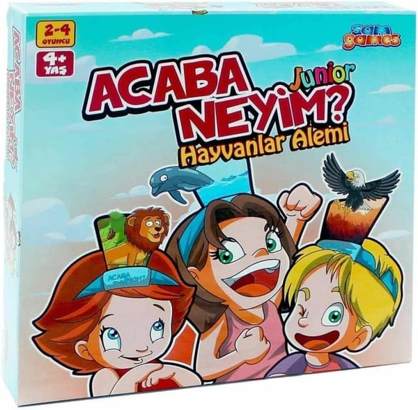 Acaba Neyim? Junior – Hayvanlar Alemi (4+ Yaş, 2-4 Oyuncu) Tahmin ve Eğlence Oyunu