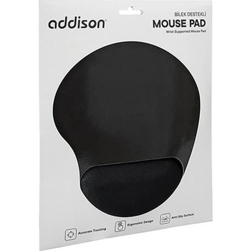 Addison 300521 Bileklik Destekli Siyah Mouse Pad