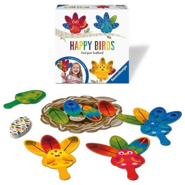 Adore Oyuncak Happy Birds – Ravensburger Renk Eşleme Oyunu (3+ Yaş)