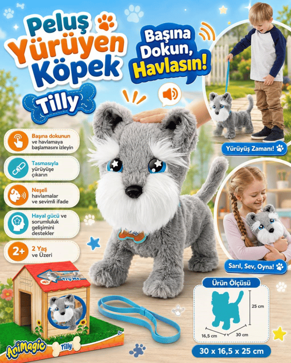 Animagic Terrier Köpek Tilly – Etkileşimli Pelüş Oyuncak (GOLİ 919920)
