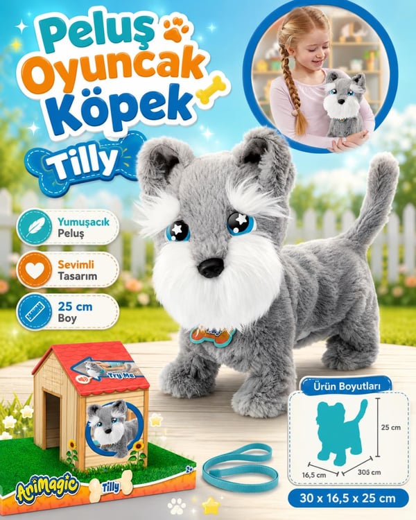 Animagic Terrier Köpek Tilly – Etkileşimli Pelüş Oyuncak (GOLİ 919920)