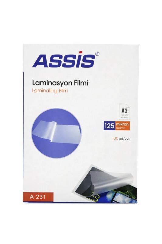 Assis Laminasyon Filmi A3 125 Mic 100 Adet