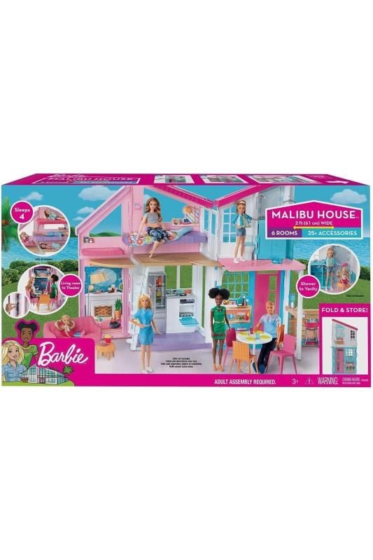 Barbie Muhteşem Malibu Evi – Dönüşebilen 2 Katlı Oyun Evi