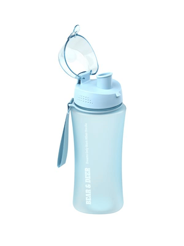 Bear & Dear Buzlu Mavi Otomatik Kapak Matara 480 Ml - MT0026