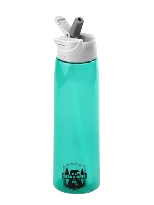 Bear & Dear Tritan Oynar Tutacaklı Pastel Yeşil Şeffaf Plastik Matara 750 ML - MT0005