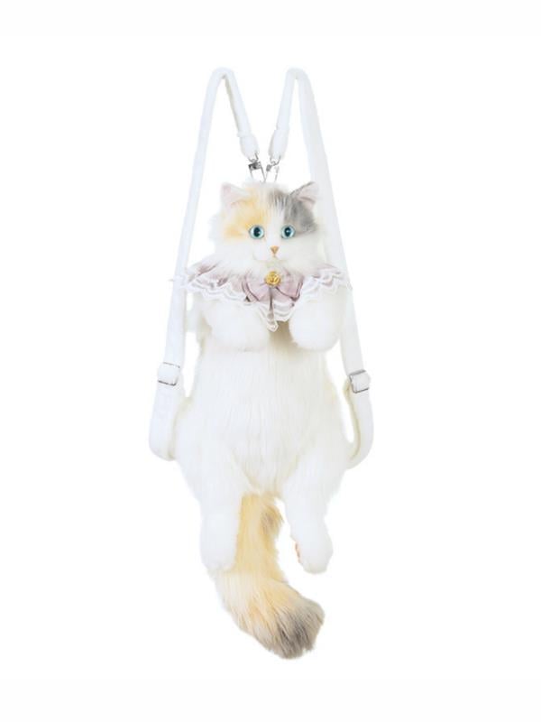 Bear & Deer Pelüş Kedi Şeklinde Sırt Çantası – Sarı (Büyük Boy) - BD-CAT001