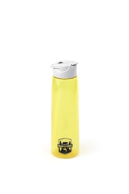 Bear&Deer Tritan Oynar Tutacaklı Pastel Sarı Şeffaf Plastik Matara 750 ML - MT0005