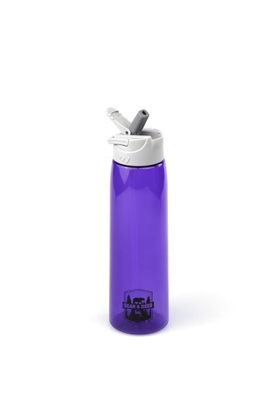 Bear&Deer Tritan Oynar Tutacaklı Pastel Mor Şeffaf Plastik Matara 750 ML - MT0005