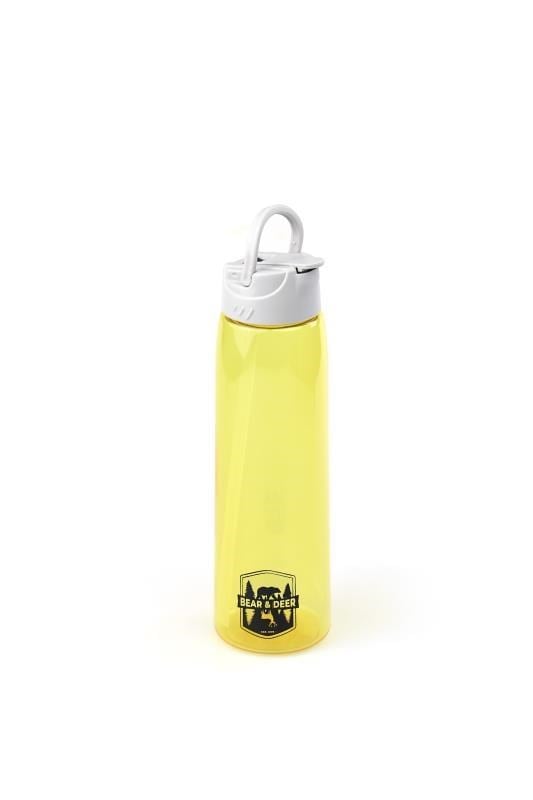 Bear&Deer Tritan Oynar Tutacaklı Pastel Sarı Şeffaf Plastik Matara 750 ML - MT0005