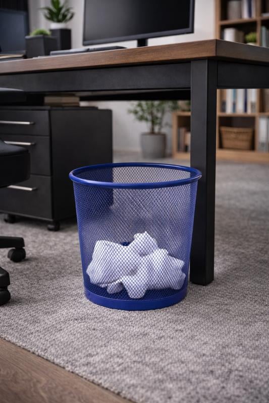 Bigpoint Metal Perfore Çöp Kovası Orta Boy Mavi – BP409-35