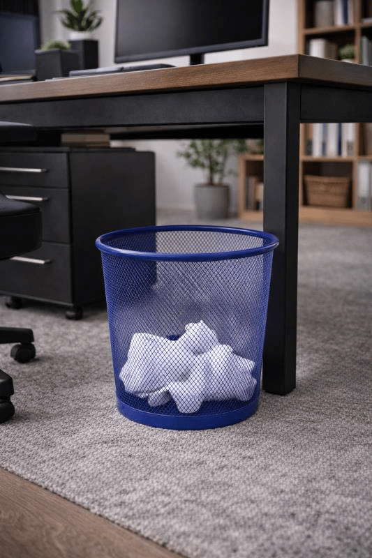 Bigpoint Metal Perfore Çöp Kovası Orta Boy Mavi – BP409-35