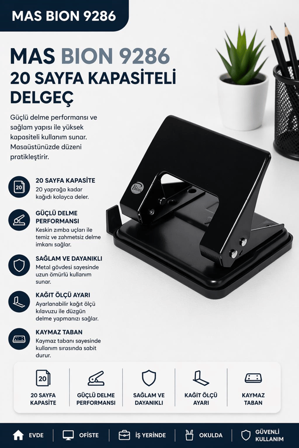 Bion 20 Sayfa Kapasiteli Delgeç Kod: 9286