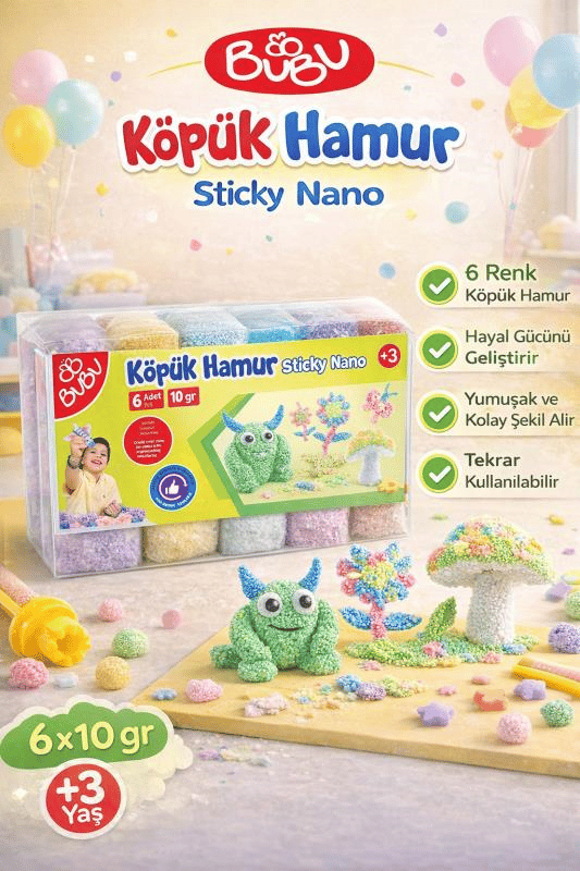 Bu-Bu Köpük Hamur 6X10Gr - Bubu-Ha0004