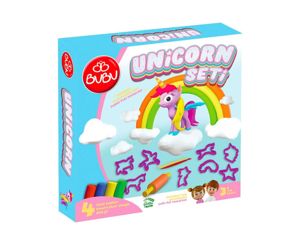 Bu-Bu Unicorn 4 Renk 8 Parça Oyun Hamuru Seti
