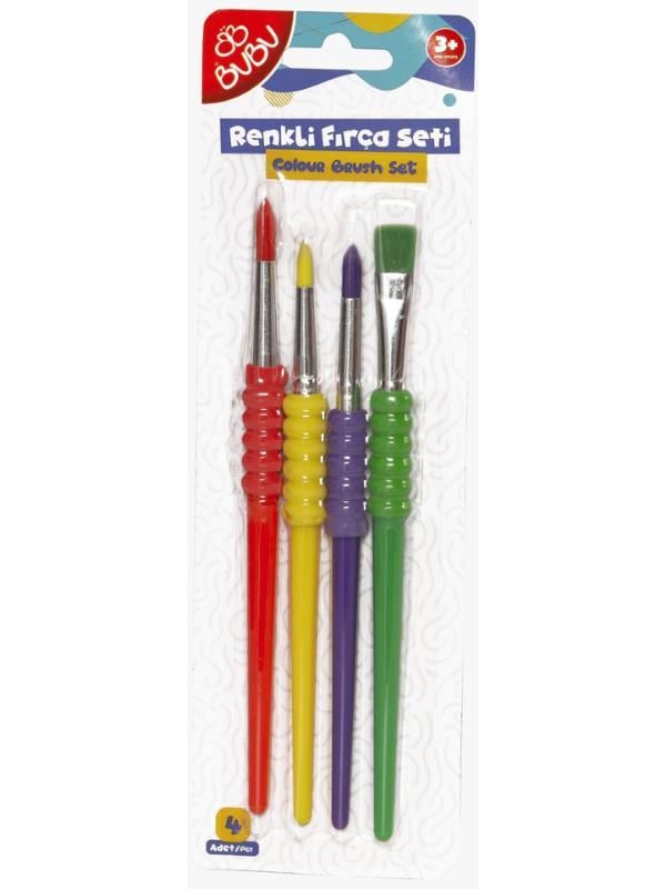 Bubu Soft Touch 4`lü Canlı  Renkler Fırça Seti - FR0006
