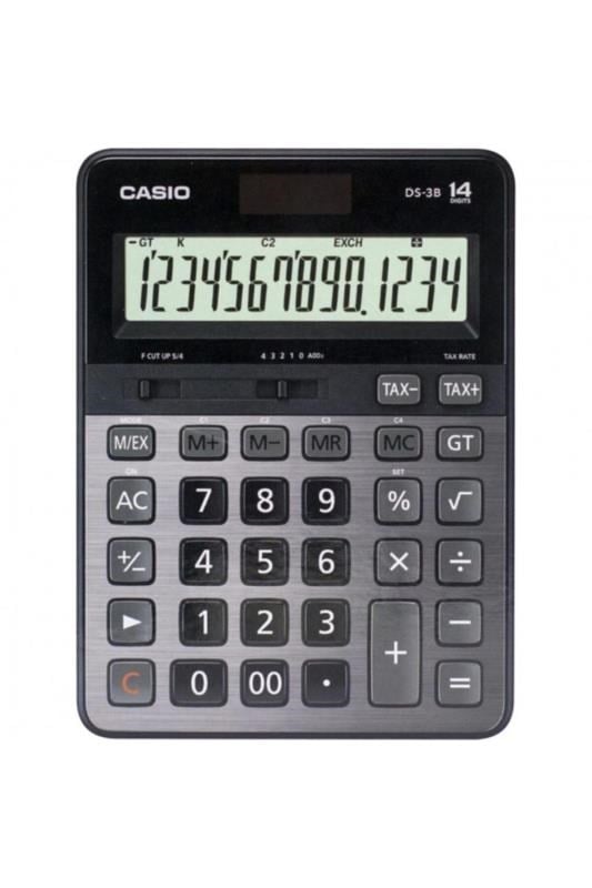 Casio DS-3B 14 Haneli Masaüstü Hesap Makinesi – Geniş Ekranlı, Sessiz Tuşlu, Güneş ve Pilli