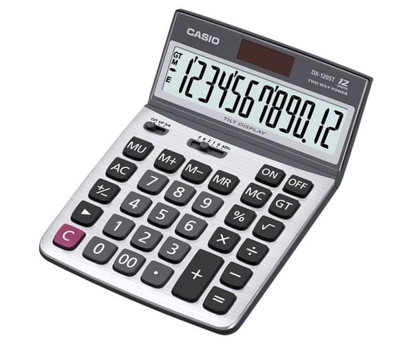 Casio DX-120ST 12 Haneli Masaüstü Hesap Makinesi Oynar Başlıklı