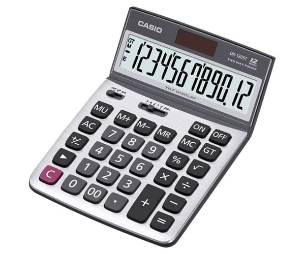 Casio DX-120ST 12 Haneli Masaüstü Hesap Makinesi Oynar Başlıklı