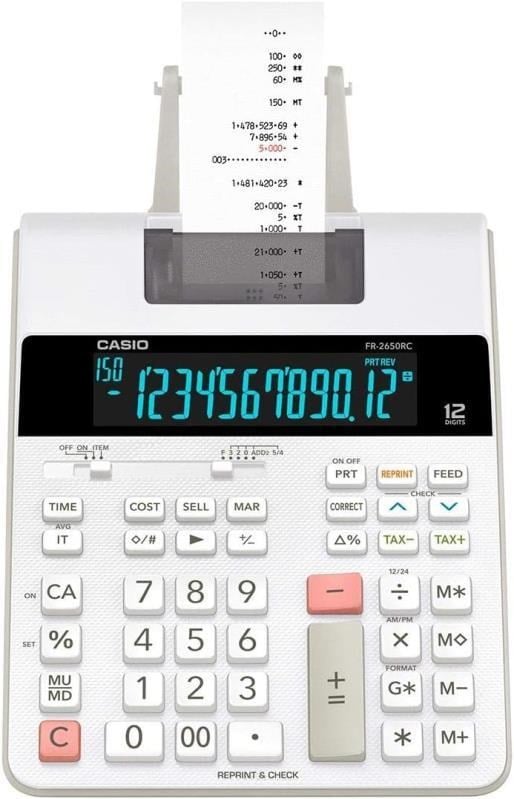 Casio FR-2650RC 12 Hane Şeritli Hesap Makinesi