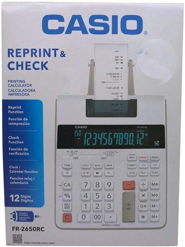 Casio FR-2650RC 12 Hane Şeritli Hesap Makinesi