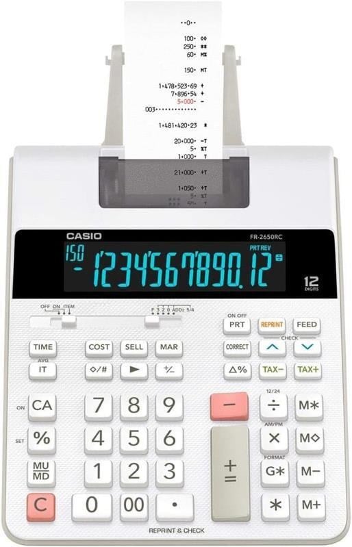 Casio FR-2650RC 12 Hane Şeritli Hesap Makinesi