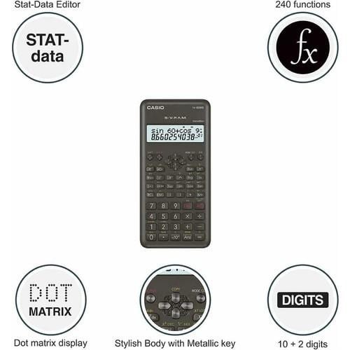 Casio FX-82MS 2. Versiyon Bilimsel Fonksiyonlu Hesap Makinesi