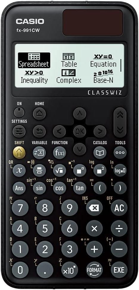 Casio FX-991CW-W-DT ClassWiz Bilimsel Hesap Makinesi – 4 Kat Yüksek Çözünürlüklü Ekran, QR Kod Destekli, Gelişmiş Fonksiyonlar