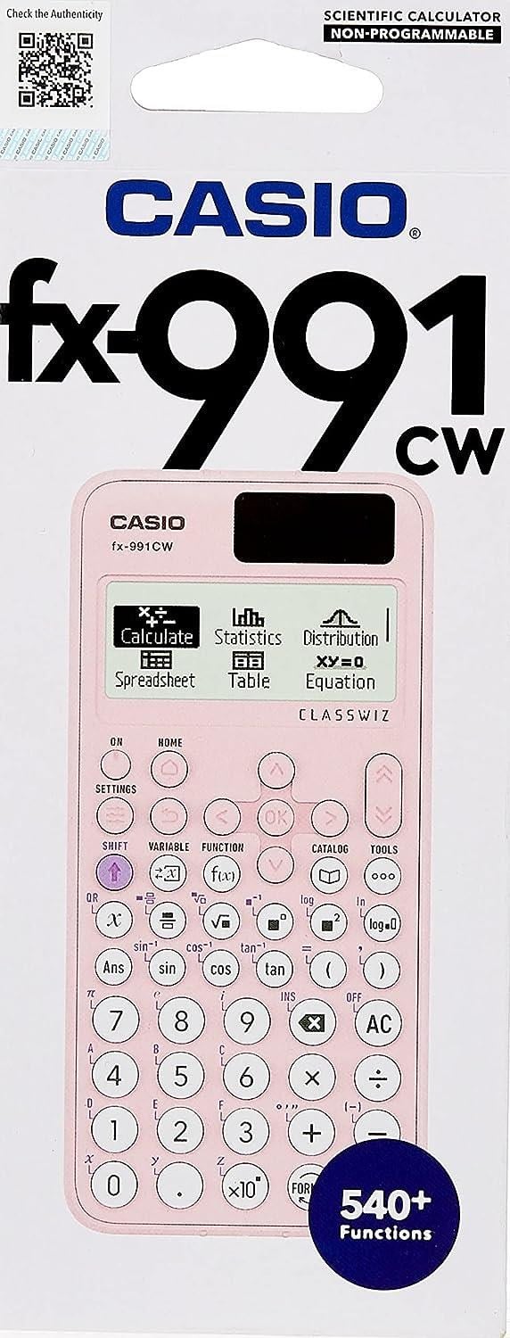 Casio FX-991CW-W-DT ClassWiz Pembe Bilimsel Fonksiyonlu Hesap Makinesi