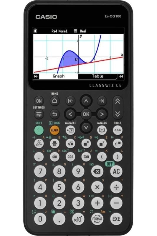 Casio FX-CG100 Bilimsel Grafik Hesap Makinesi – Renkli Ekranlı, Gelişmiş Grafik ve Analiz Özellikli