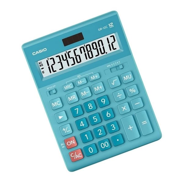 Casio Gr-12C-Lb 12 Mavi 12 Hane Masa Üstü Hesap Makinesi