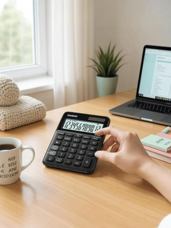 Casio MS-20UC-BK 12 Hane Siyah Masa Üstü Hesap Makinesi