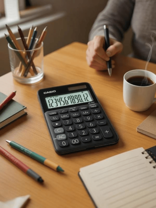 Casio MS-20UC-BK 12 Hane Siyah Masa Üstü Hesap Makinesi