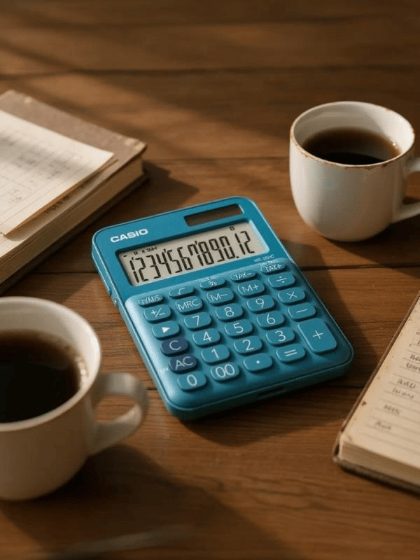 Casio MS-20UC-BU 12 Haneli Mavi Masaüstü Hesap Makinesi 
